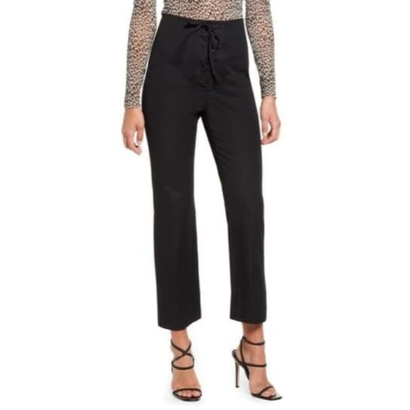 Leith Pants - Leith Women's small Lace-Up Crop legs Pants‎